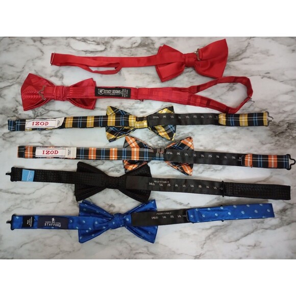 (Bundle) 6 Bowties Various Colors and Patterns - Picture 2 of 4
